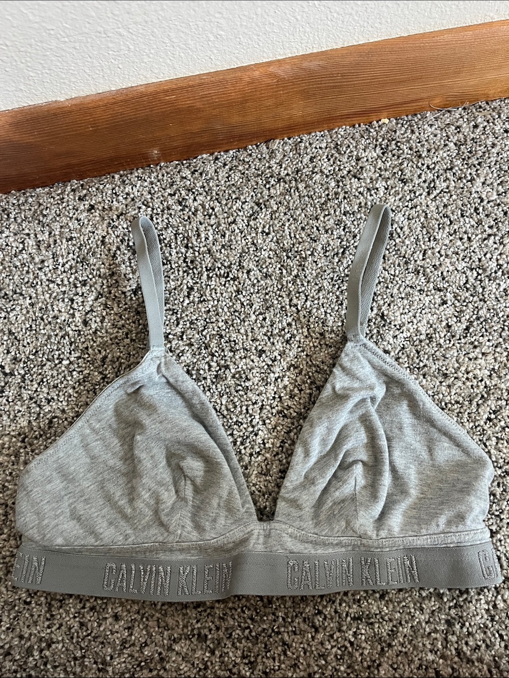 Calvin Klein Light Gray Wireless Triangle Bralette